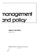 Cover of Financial management and policy by James C. Van Horne