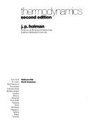 Cover of Thermodynamics by J. P. Holman