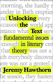 Cover of Unlocking the text by Jeremy Hawthorn