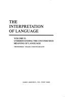 Cover of The interpretation of language by Theodore Thass-Thienemann