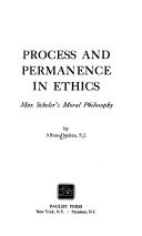 Cover of Process and permanence in ethics by Alfons Deeken