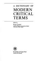 Cover of A dictionary of modern critical terms by Roger Fowler