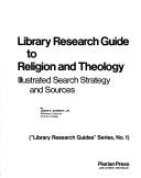 Front cover of Library research guide to religion and theology by Kennedy, James R.