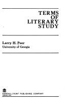 Front cover of Terms of literary study by Larry H. Peer