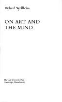 Cover of On art and the mind by Wollheim, Richard