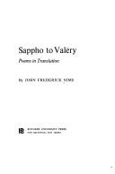 Cover of Sappho to Valéry by John Frederick Nims