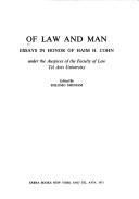Front cover of Of law and man by Haim Hermann Cohn