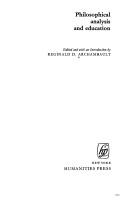 Cover of Philosophical analysis and education by Reginald D. Archambault