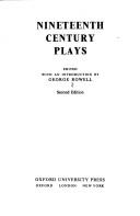 Cover of Nineteenth century plays by George Rowell