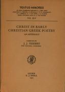 Front cover of Christ in early Christian Greek poetry by Johannes Jacobus Thierry