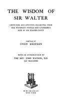 Front cover of The wisdom of Sir Walter by Sir Walter Scott