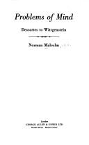 Front cover of Problems of mind: Descartes to Wittgenstein by Norman Malcolm