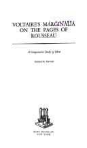 Front cover of Voltaire's marginalia on the pages of Rousseau by George Remington Havens