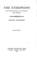 Cover of The Ethiopians by Edward Ullendorff