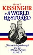 Cover of World Restored Europe After Napoleon by Henry Kissinger