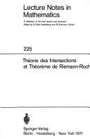 Front cover of Theorie des intersections et theoreme de Riemann-Roch by Séminaire de Géometrie Algébrique du Bois-Marie (6 1966-1967)