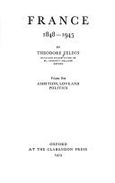 Front cover of France, 1848-1945 by Theodore Zeldin