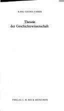 Front cover of Theorie der Geschichtswissenschaft by Karl Georg Faber
