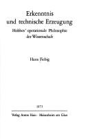 Front cover of Erkenntnis und technische Erzeugung by Hans Fiebig