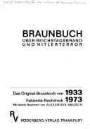 Cover of Braunbuch über Reichstagsbrand und Hitler-Terror by World Committee for the Victims of German Fascism.