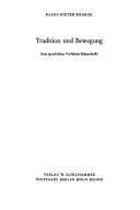 Front cover of Tradition und Bewegung by Klaus-Dieter Krabiel