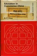 Front cover of Education in Communist China by R. F. Price