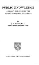 Cover of Public knowledge by John Ziman