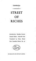 Cover of Rue Deschambault by Gabrielle Roy