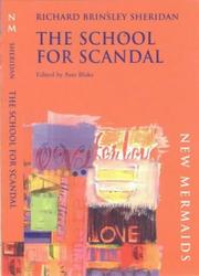Cover of SCHOOL FOR SCANDAL by Richard Brinsley Sheridan