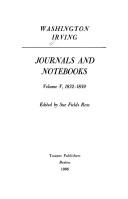 Cover of Journals and notebooks by Washington Irving