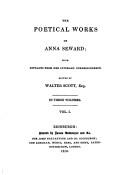 Front cover of The poetical works of Anna Seward by Anna Seward