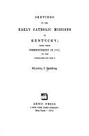Front cover of Sketches of the early Catholic missions of Kentucky by M. J. Spalding