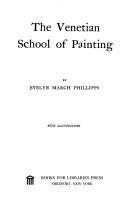 Front cover of The Venetian School of Painting by Phillipps, Evelyn March