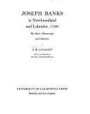 Front cover of Joseph Banks in Newfoundland and Labrador, 1766 by A. M. Lysaght