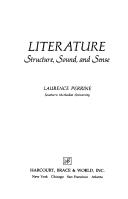 Front cover of Literature:structure, Sound, Sense by Laurence Perrine