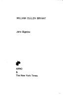 Cover of William Cullen Bryant by Bigelow, John