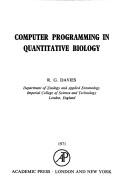 Cover of Computer programming in quantitative biology by Davies, R. G.