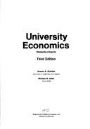 Cover of University economics by Armen Albert Alchian