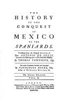Front cover of Historia de la conquista de México by Antonio de Solís