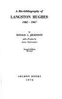 Front cover of A bio-bibliography of Langston Hughes, 1902-1967 by Donald C. Dickinson