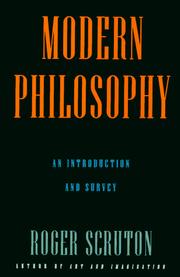 Cover of Modern philosophy by Roger Scruton