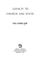 Front cover of Loyalty to church and state by Francesco Satolli