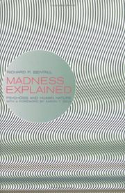 Cover of Madness explained by Richard P. Bentall