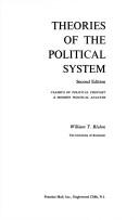 Front cover of Theories of the political system by William Theodore Bluhm