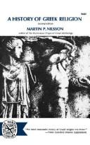 Cover of Grekiska religionens historia by Nilsson, Martin P.