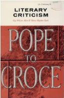 Cover of Literary criticism, Pope to Croce by Gay Wilson Allen