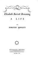 Cover of Elizabeth Barrett Browning by Dorothy Hewlett