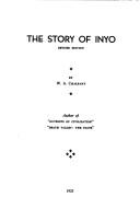 Front cover of The story of Inyo . by W. A. Chalfant