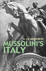 Cover of Mussolini's Italy by R. J. B. Bosworth