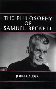 Cover of The Philosophy of Samuel Beckett by John Calder